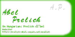 abel prelich business card